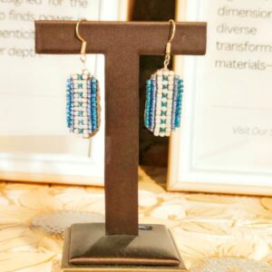 Blue Octagon - Earrings